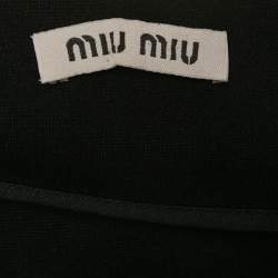 Miu Miu Black Jersey Flared Mini Dress S