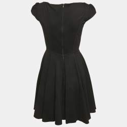 Miu Miu Black Jersey Flared Mini Dress S