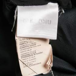 Miu Miu Black Crepe and Wool Gathered Mini Dress M