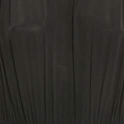 Miu Miu Black Crepe and Wool Gathered Mini Dress M