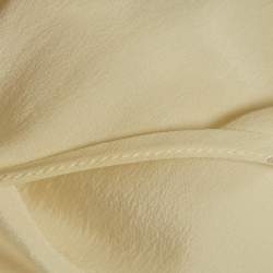 Miu Miu Cream Silk Pleated Sleeveless Shirt S