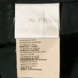 Miu Miu Black Textured Jacquard Slim Fit Trousers M