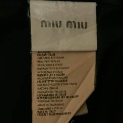 Miu Miu Black Crepe Flared Knee Length Skirt S