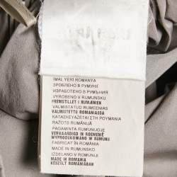 Miu Miu Grey Synthetic Gathered Mini Skirt S
