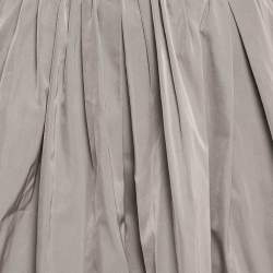 Miu Miu Grey Synthetic Gathered Mini Skirt S