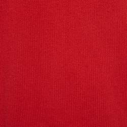 Miu Miu Red Cashmere Rib Knit Sweater M