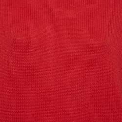 Miu Miu Red Cashmere Rib Knit Sweater M