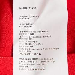 Miu Miu Red Crepe Flared Short Skirt S