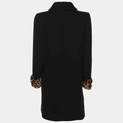 Miu Miu Black Wool Coat M