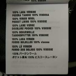 Pre Owned Miu Miu Grey Logo Ribbed Waistband Wool Trousers S