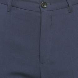 Miu Miu Navy Blue Wool Tailored Trousers M