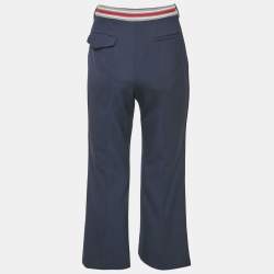 Miu Miu Navy Blue Wool Tailored Trousers M