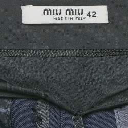 Miu Miu Navy Blue Wool Tailored Trousers M