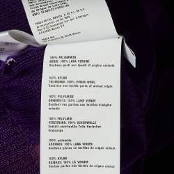 Miu Miu Purple Mesh Sheer Polo T-Shirt L 