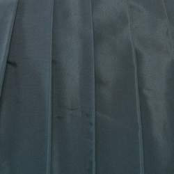 Miu Miu Teal Blue Silk Blend Pleated Mini Skirt S