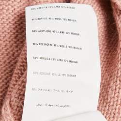 Miu Miu Pink Wool Laced Bow Detail Sweater M