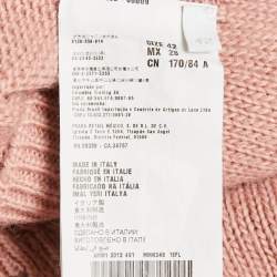 Miu Miu Pink Wool Laced Bow Detail Sweater M