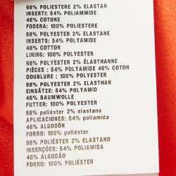 Miu Miu Orange Jersey Bow Detail Mini Skirt XS
