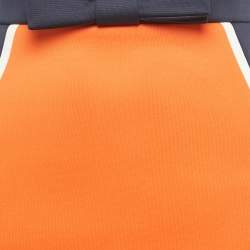 Miu Miu Orange Jersey Bow Detail Mini Skirt XS