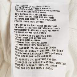 Pre Owned Miu Miu White Striped Denim Elasticated Bottom jeans S Waist 27"