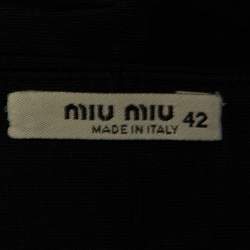 Miu Miu Black Faille Ruched Strapless Dress M