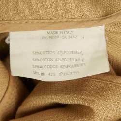 Pre Owned Miu Miu Beige Patterned Wool Tailored Suit L
