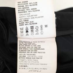 Pre Owned Miu Miu Black Crepe Bow Mini Skirt S