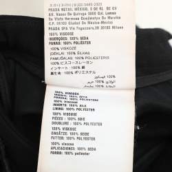 Pre Owned Miu Miu Black Crepe Bow Mini Skirt S