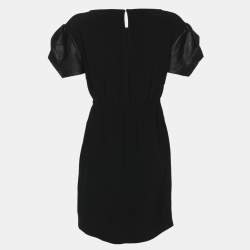 Pre Owned Miu Miu Black Crepe Dress XS