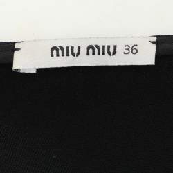 Pre Owned Miu Miu Black Crepe Dress XS