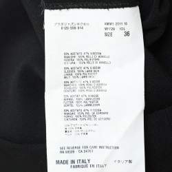 Pre Owned Miu Miu Black Crepe Dress XS