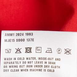 مملوكة مسبقًا Miu Miu Red Logo-Patch Jersey Crewneck T-Shirt L