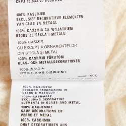 Pre Owned Miu Miu Cream Rib Knit Closure Detail Cardigan S