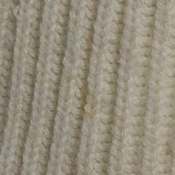 Pre Owned Miu Miu Cream Rib Knit Closure Detail Cardigan S