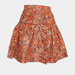 ミニスカート Miu Miu Printed Crepe Mini Skirt Miu Miu Pink Crepe Scalloped Cady Mini Skirt XS Miu Miu | TLC