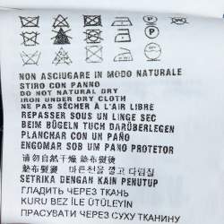 Pre Owned Miu Miu Navy Blue Cotton Blend Logo Tape Knit Zip Up Jacket M