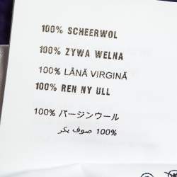 Pre Owned Miu Miu Blue Contrast Detail Wool Knit Sleeveless Sweater S