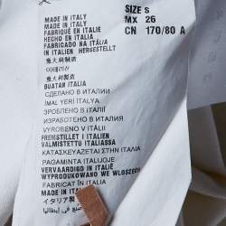 Pre Owned Miu Miu White Knit & Lace Top S