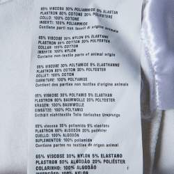 Pre Owned Miu Miu White Knit & Lace Top S