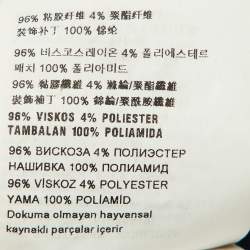 Pre Owned Miu Miu Blue Knit Intarsia Logo Detail Long Sleeve Top S