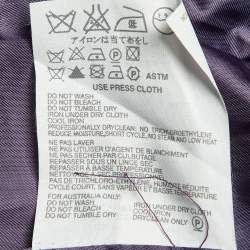 Pre Owned Miu Miu Purple Wool Embellished Long Sleeve Coat S