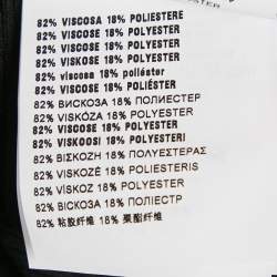 Pre Owned Miu Miu Black Rib Knit Logo Detail Strap Tank Top M