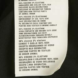 Pre Owned Miu Miu Black Crepe Doll Collar Detail Sleeveless Top M