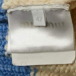 Pre Owned Miu Miu Off-White Wool Zip-Up Once Upon A Time Sweater M