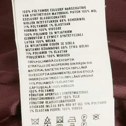 Pre Owned Miu Miu Navy Blue Nylon Applique Detail Button Front Varsity Jacket S