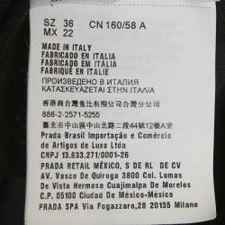 Pre Owned Miu Miu Black Logo Band Crepe Jogger Pants XS