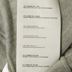 Pre Owned Miu Miu Grey Cashmere Knit Crop Cardigan S