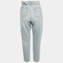 Pre Owned Miu Miu Blue Denim Elasticated Waist Jeans S 