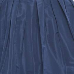 Pre Owned Miu Miu Blue Synthetic Pleated Mini Skirt M