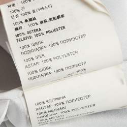 Pre Owned Miu Miu Blue Floral Print Silk Mini Dress M